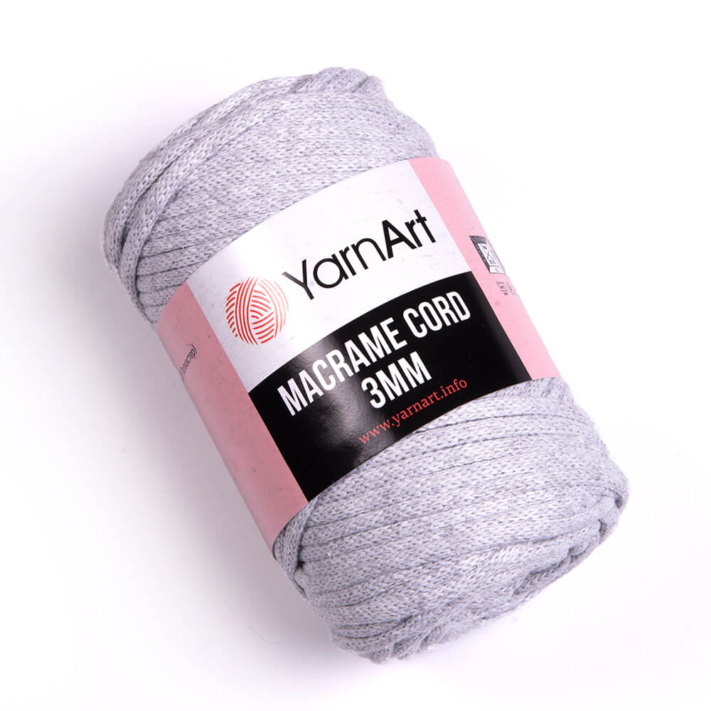 Macrame Cord 3 mm 756  svetlo šedá