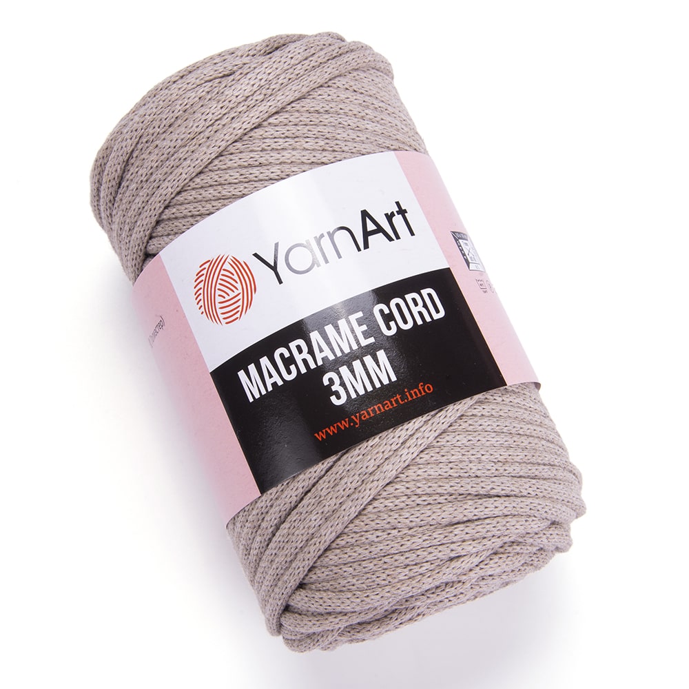 Macrame Cord 3 mm 768 svetlo hnedá