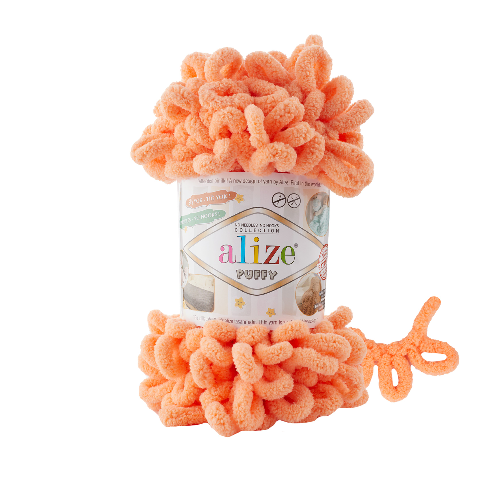 Alize Puffy 34 svetlo oranžová