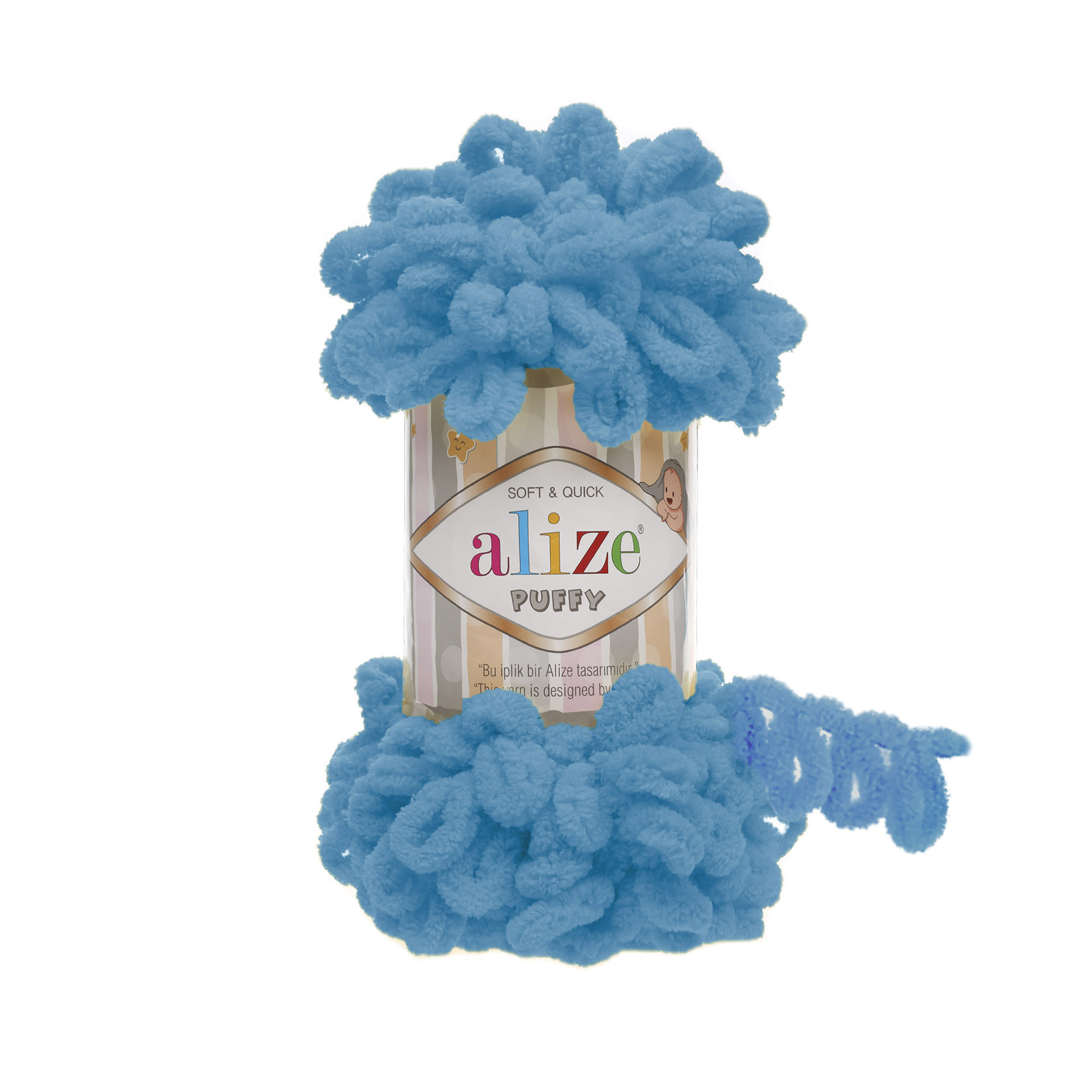 Alize Puffy 16 azúrová modrá