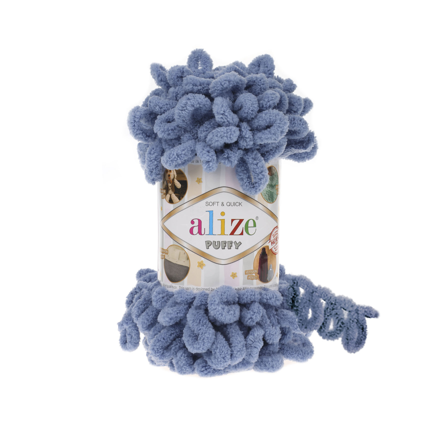 Alize Puffy 374 jeansová modrá