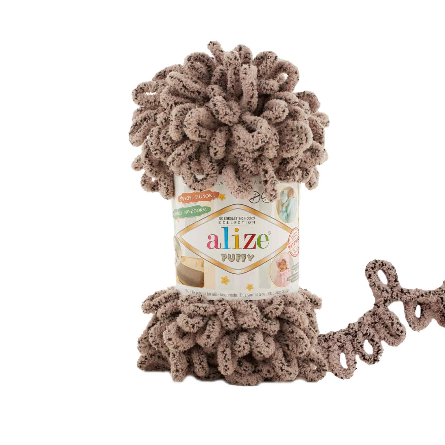 Alize Puffy 673 hnedo čierna