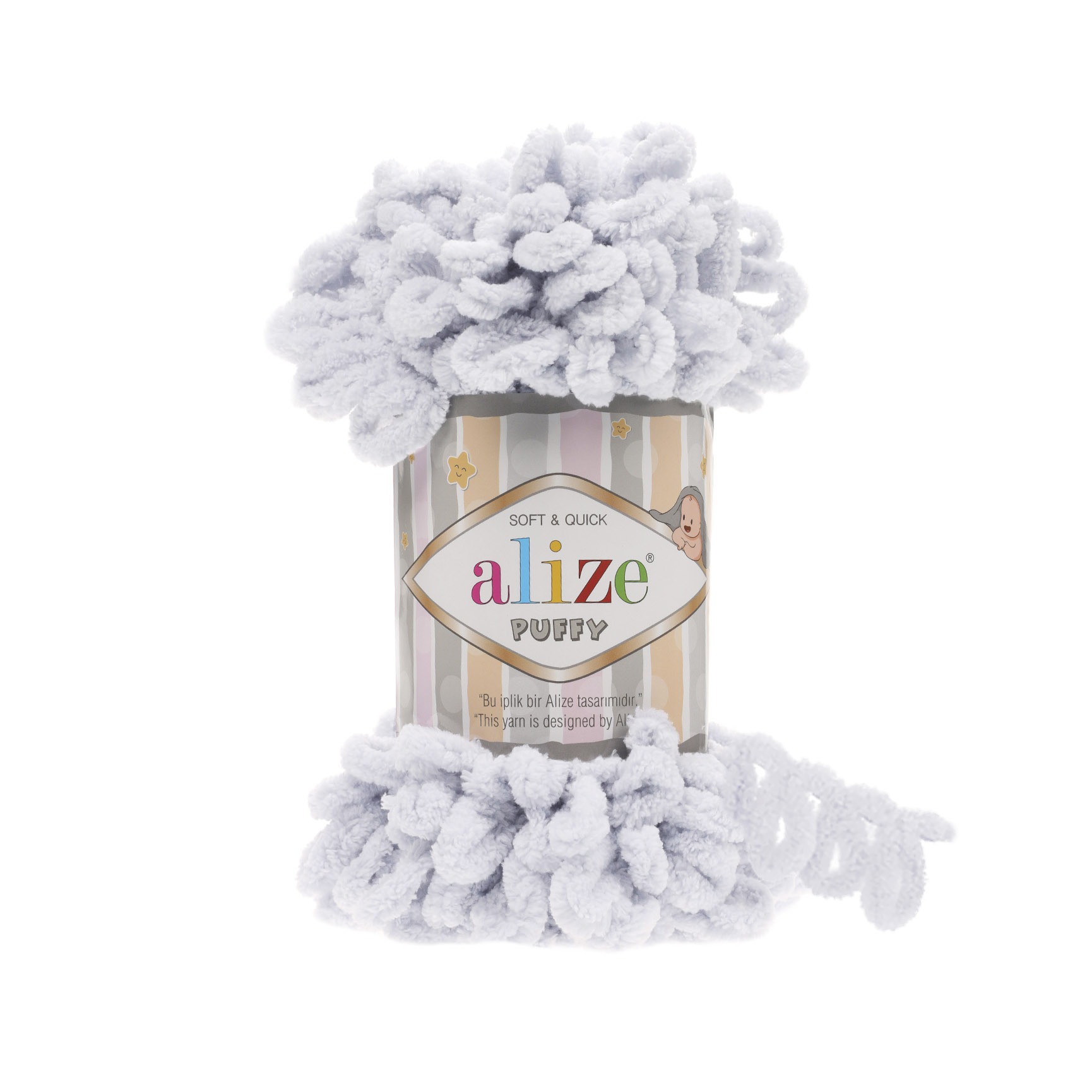 Alize Puffy 731 svetlá sivá
