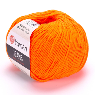 YarnArt Jeans 77 žiarivo oranžová